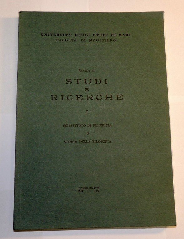 Raccolta di studi e ricerche I, a cura di Scrimieri