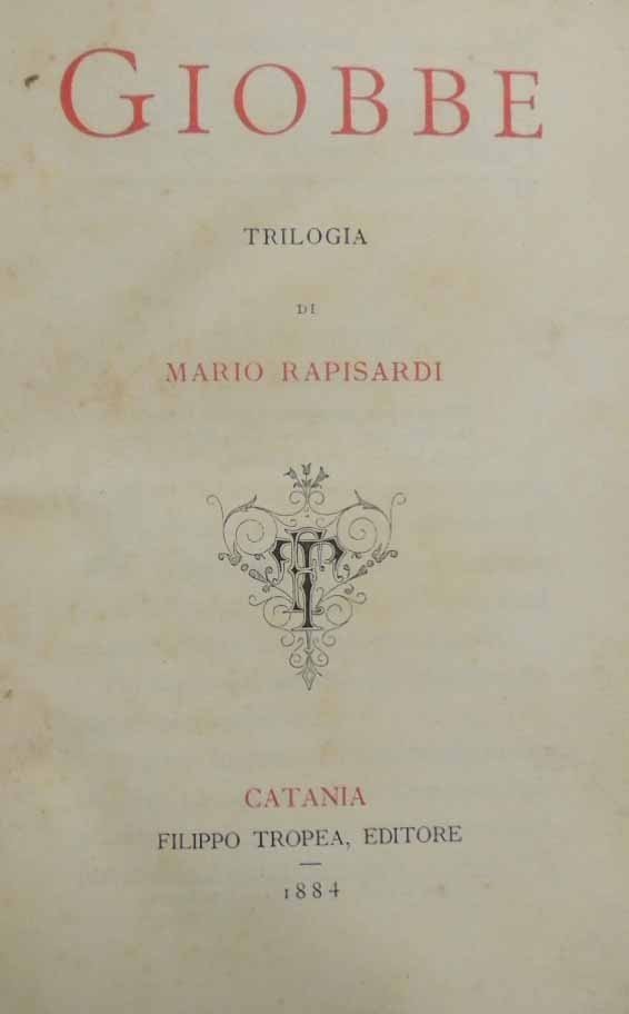 Rapisardi, Giobbe. Trilogia