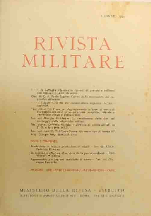 Rivista militare, a. XIII, n. 1, gennaio 1957