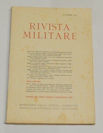 Rivista militare, a. XIII, n. 9, settembre 1957