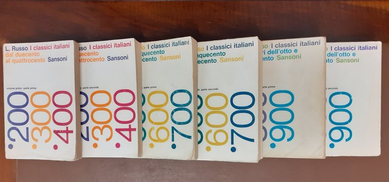 Russo, I classici italiani, Sansoni, 1966-1969, 3 voll., 6 tomi