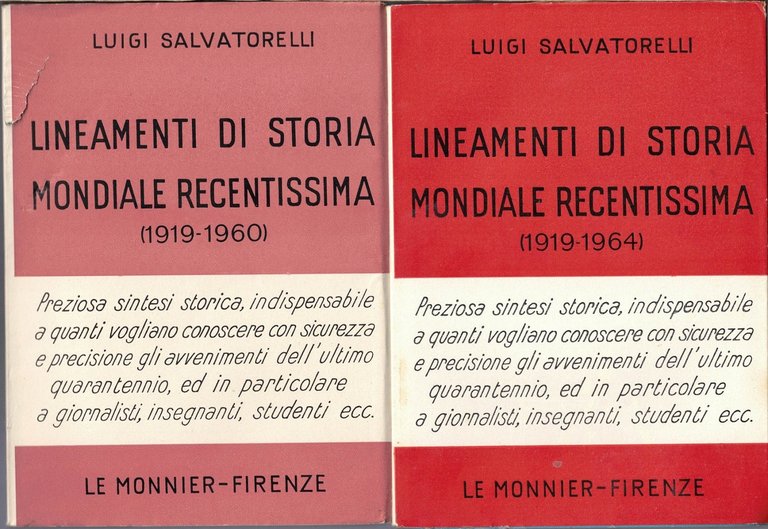 Salvatorelli, Lineamenti di storia mondiale recentissima, 1919-1974, 7 voll.