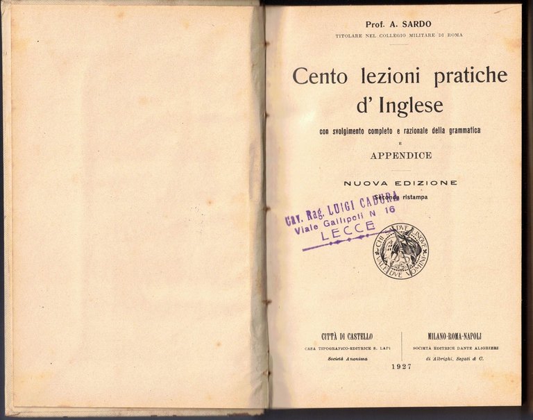 Sardo, Cento lezioni pratiche d’inglese