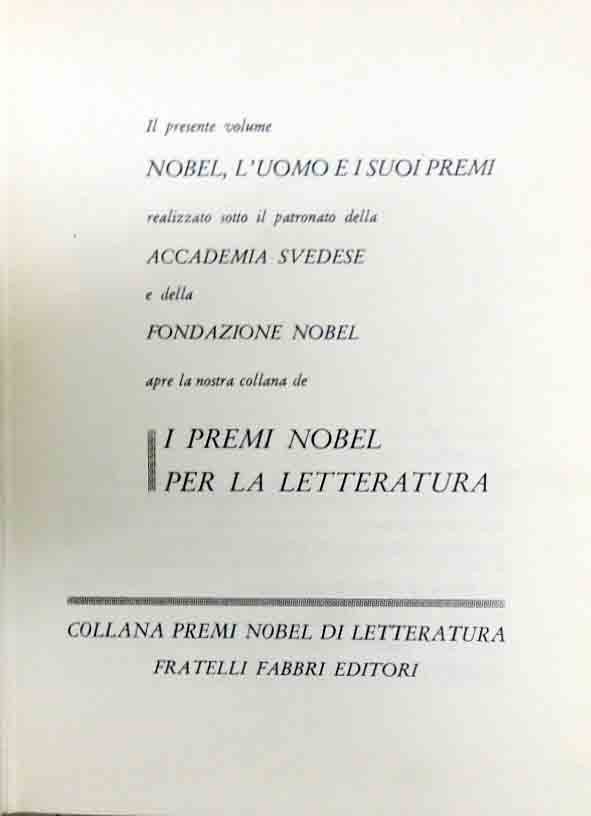 Schuck et al., Nobel. L’uomo e i suoi premi