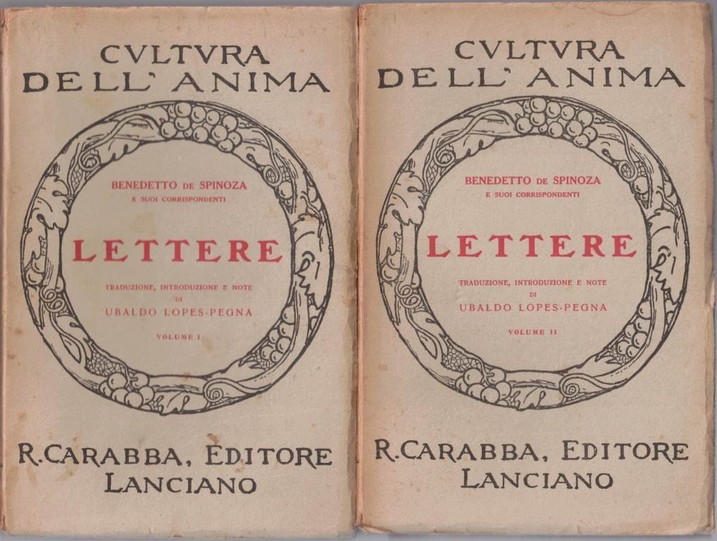 Spinoza e i suoi corrispondenti, Lettere, 2 voll.