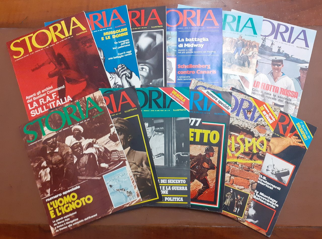 Storia illustrata, nn. 230-241, gennaio-dicembre 1977 (annata completa)