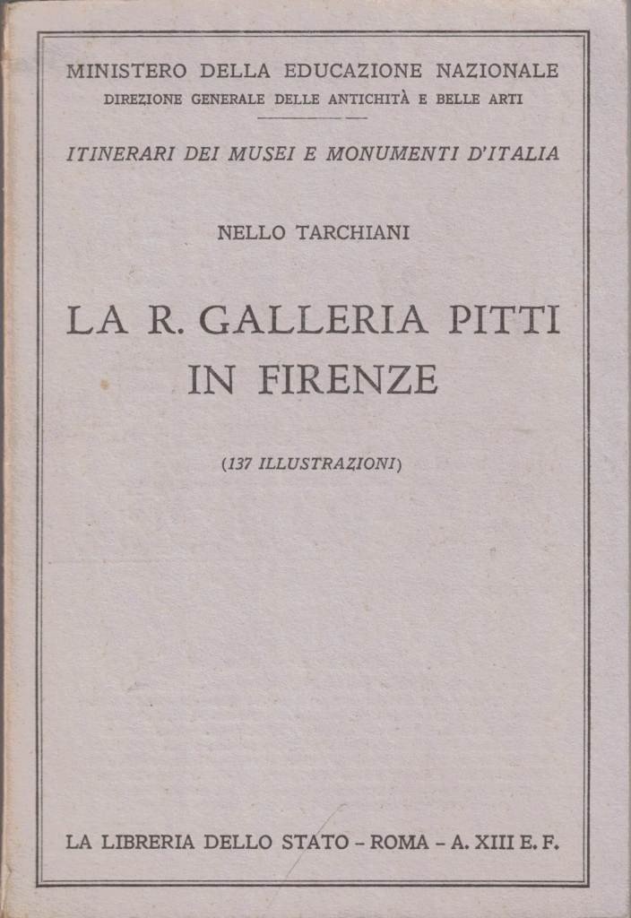 Tarchiani, La R. Galleria Pitti in Firenze