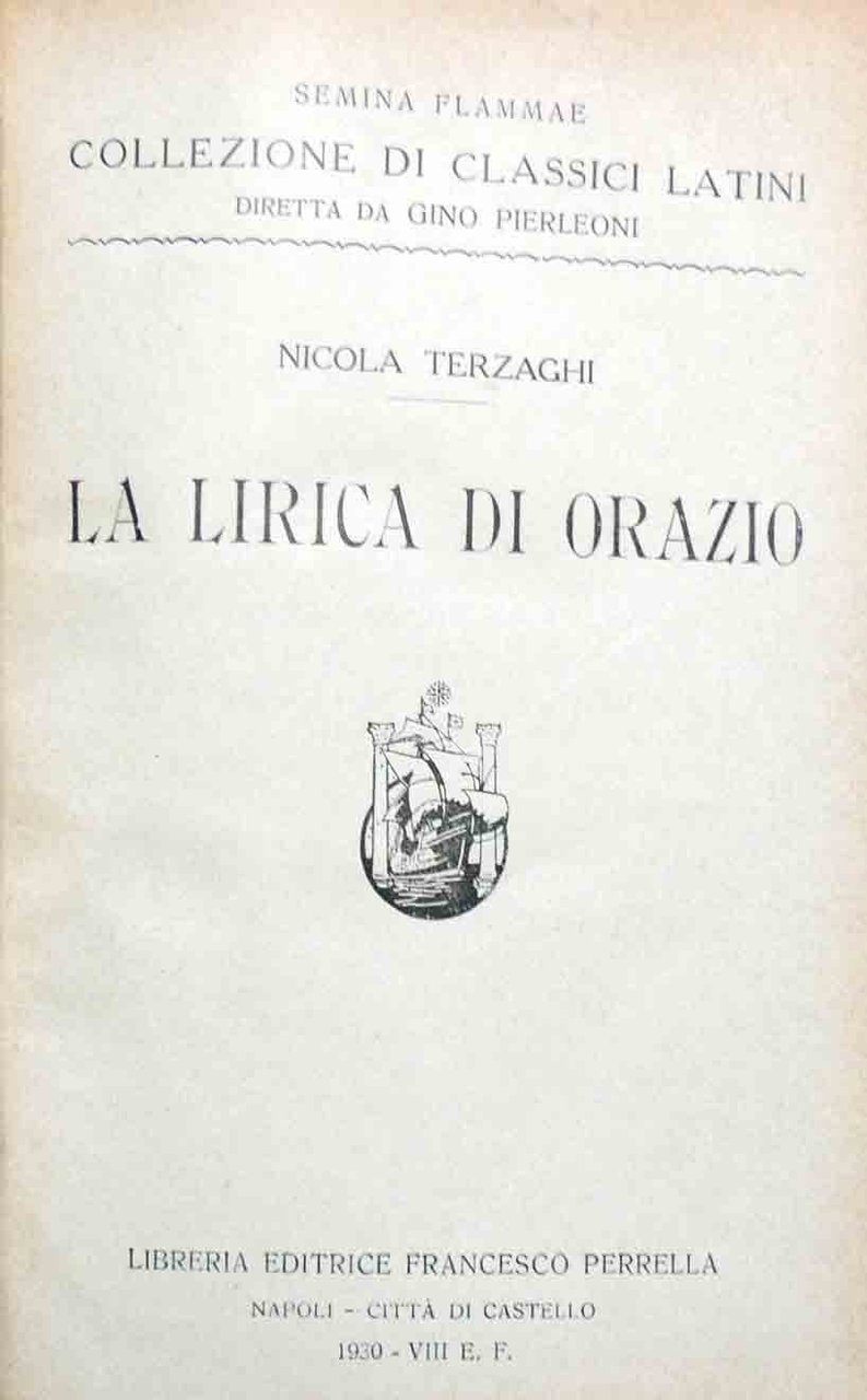 Terzaghi, La lirica di Orazio