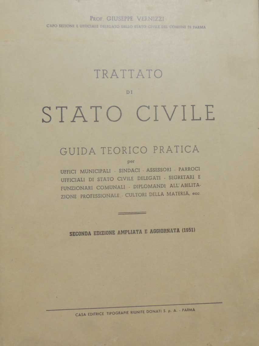 Vernizzi, Trattato di Stato Civile