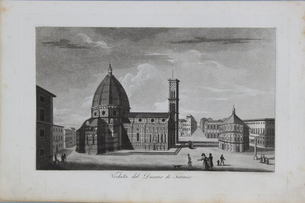 GANDINI FRANCESCO. Veduta del Duomo di Firenze.