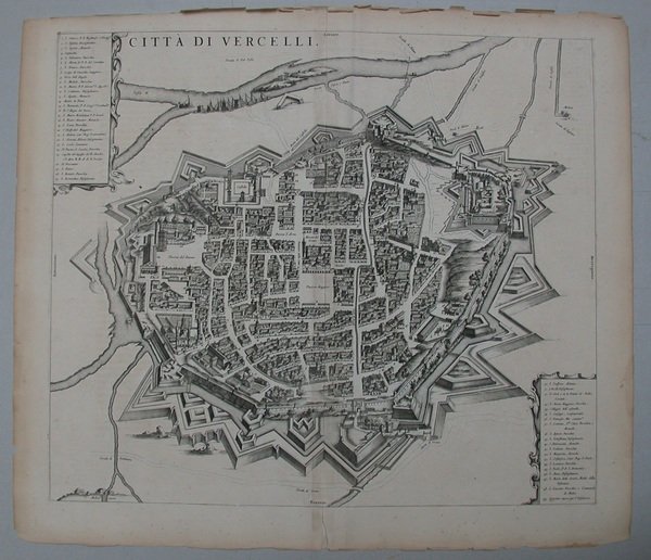 CITTA' DI VERCELLI. AMSTERDAM, JOANNES BLAEU, 1682.