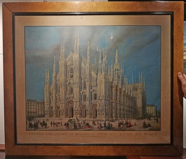 VEDUTA DEL DUOMO DI MILANO. (TITOLO RIPETUTO IN FRANCESE) MILANO, …