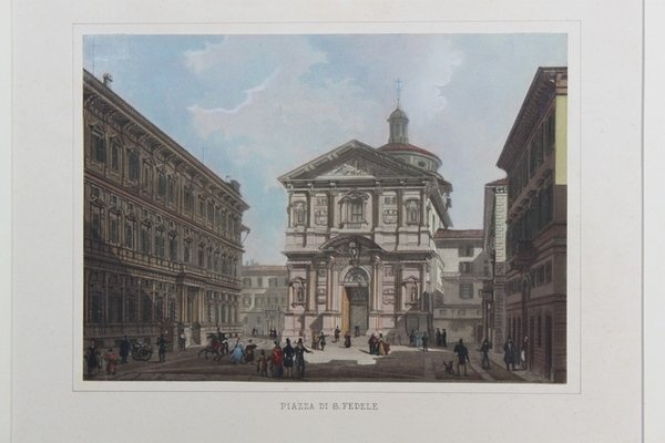 PIAZZA S. FEDELE. MILANO, ANDREA MOLINA, 1833.