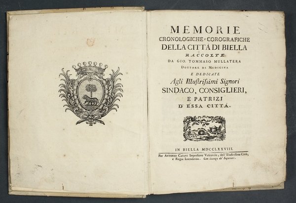 Memorie cronologiche e corografiche della citt… di Biella. -Biella, Antonio …