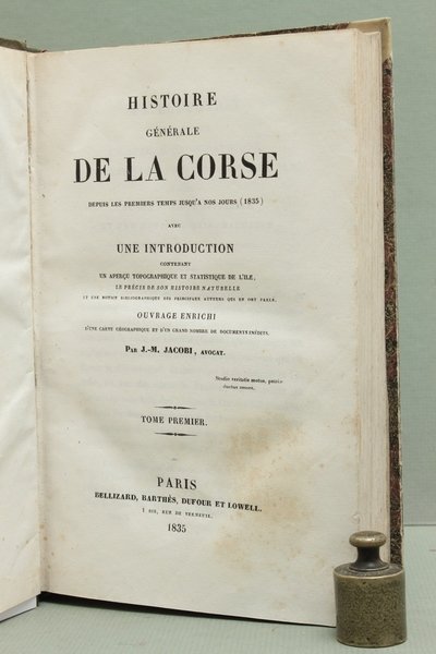 Histoire générale de la Corse depuis les premiers temps jusqu'à …