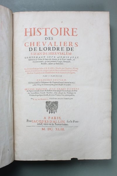 Histoire des Chevaliers de l'Ordre de S. Iean de Hierusalem, …