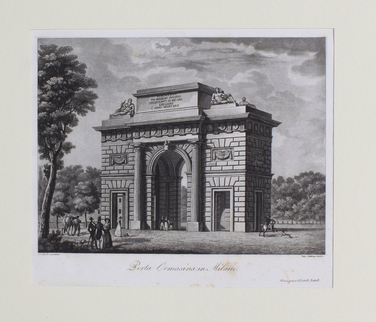 ANGELI ALESSANDRO- CATTANEO GIACOMO. Porta Comasina in Milano. Milano, Presso … | Immagine principale