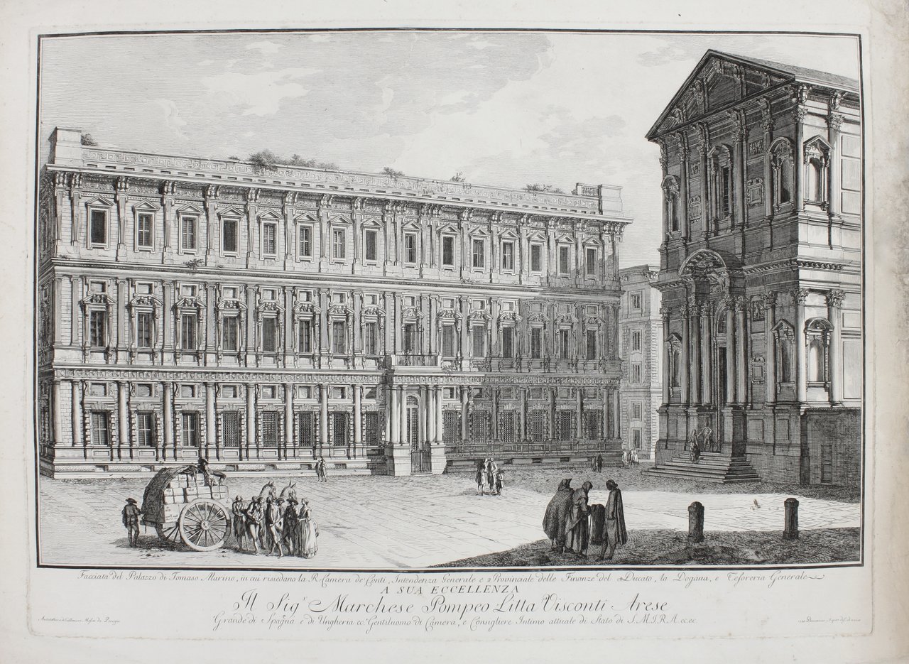 ASPARI DOMENICO. Facciata del Palazzo di Tomaso Marino, in cui … | Immagine principale
