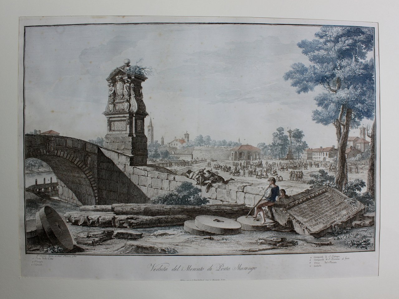 ASPARI DOMENICO. Veduta del Mercato di Porta Marengo. Milano, presso … | Immagine principale