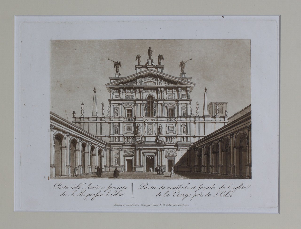 CASTELLINI GIUSEPPE. Parte dell'Atrio e facciata di S.M. presso S. … | Immagine principale