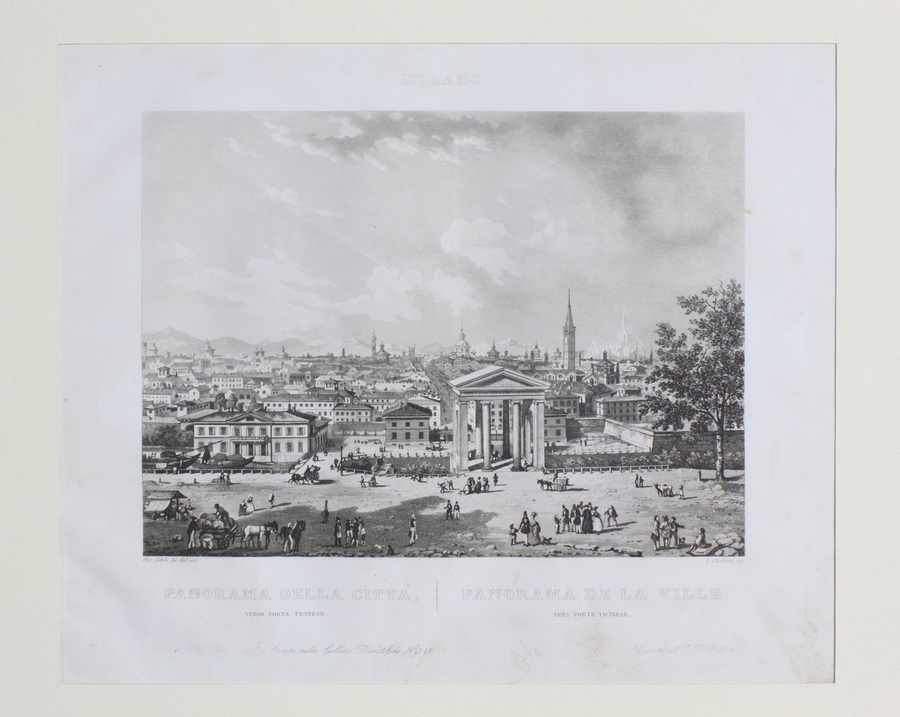 CHERBUIN LUIGI. Panorama della città verso Porta Ticinese / Panorama … | Immagine principale
