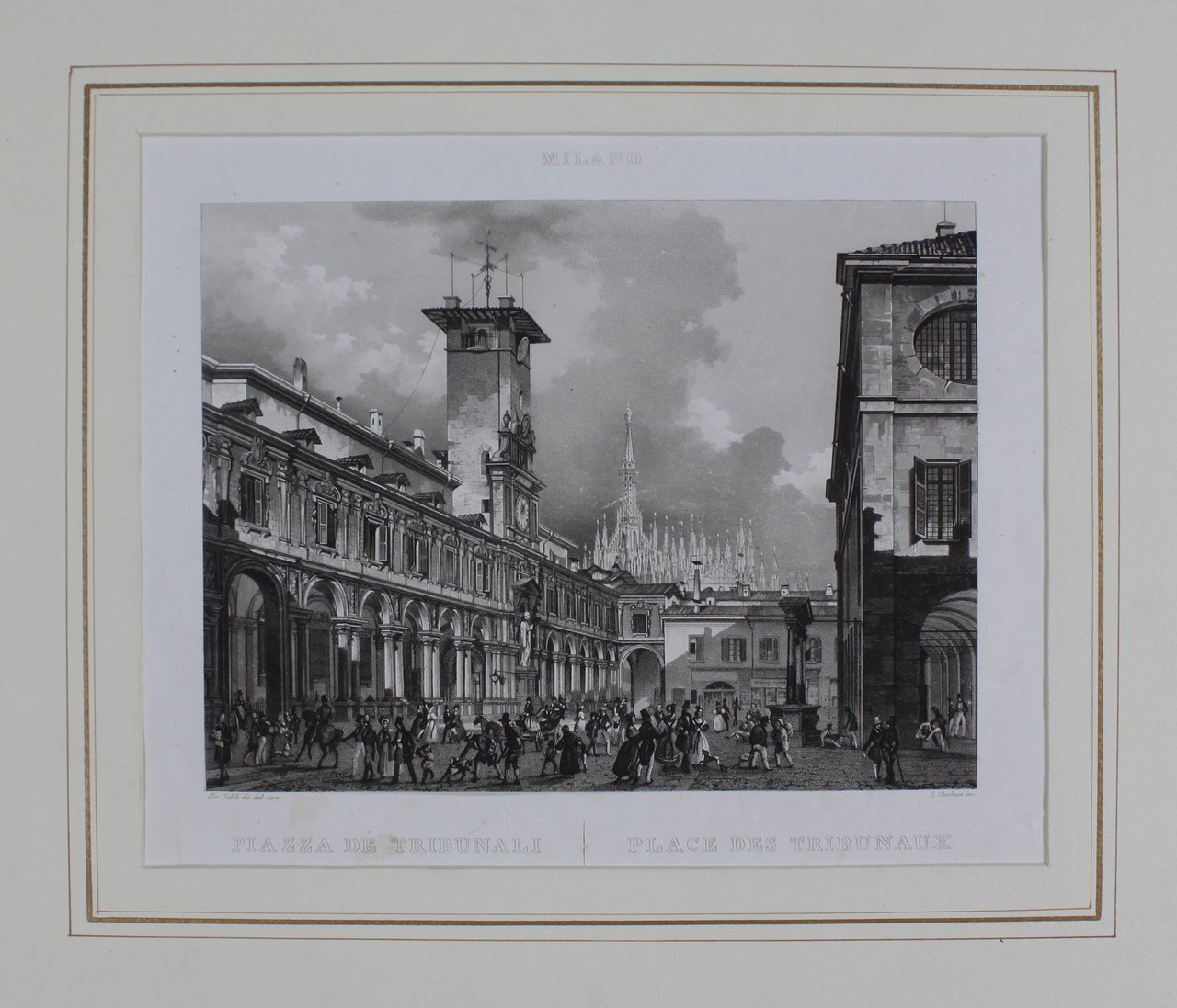 CHERBUIN LUIGI. Piazza De' Tribunali - Place des Tribunaux. Milano, … | Immagine principale