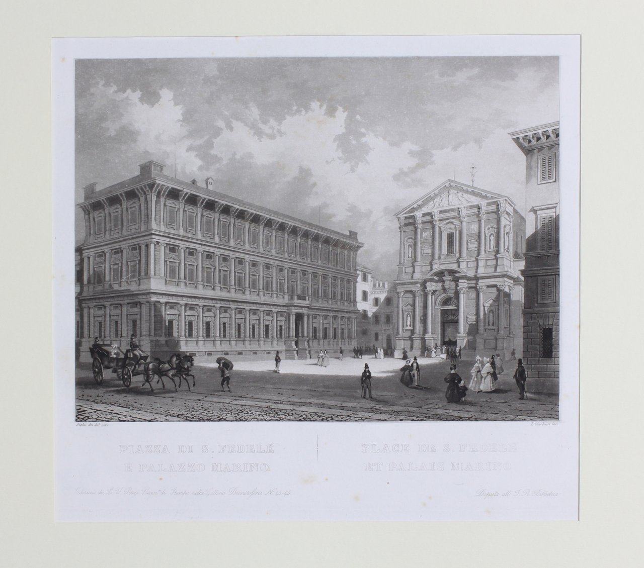 CHERBUIN LUIGI. Piazza di S. Fedele e Palazzo Marino / … | Immagine principale