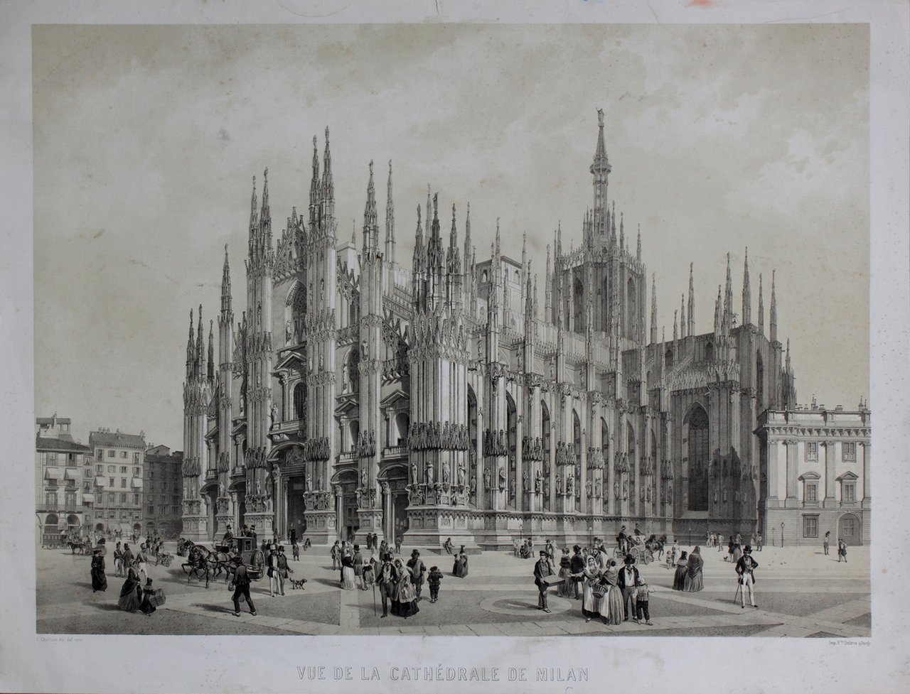 CHERBUIN LUIGI. Vue de la Cathédrale de Milan. Milano, (publiè … | Immagine principale