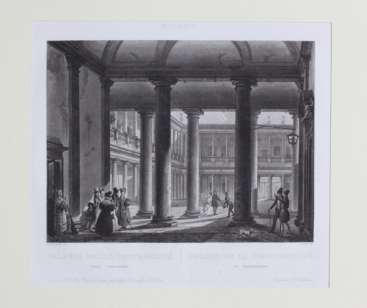 CITTERIO FRANCESCO. Palazzo della Contabilità veduto internamente - Palais de … | Immagine principale
