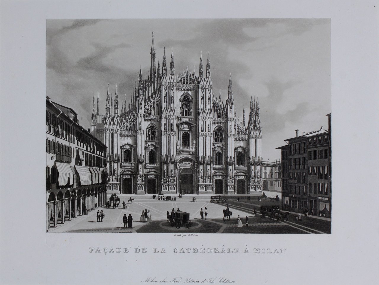 FALKEISEN JOHANN JACOB. Facade de la Cathedrale à Milan. Milano, … | Immagine principale