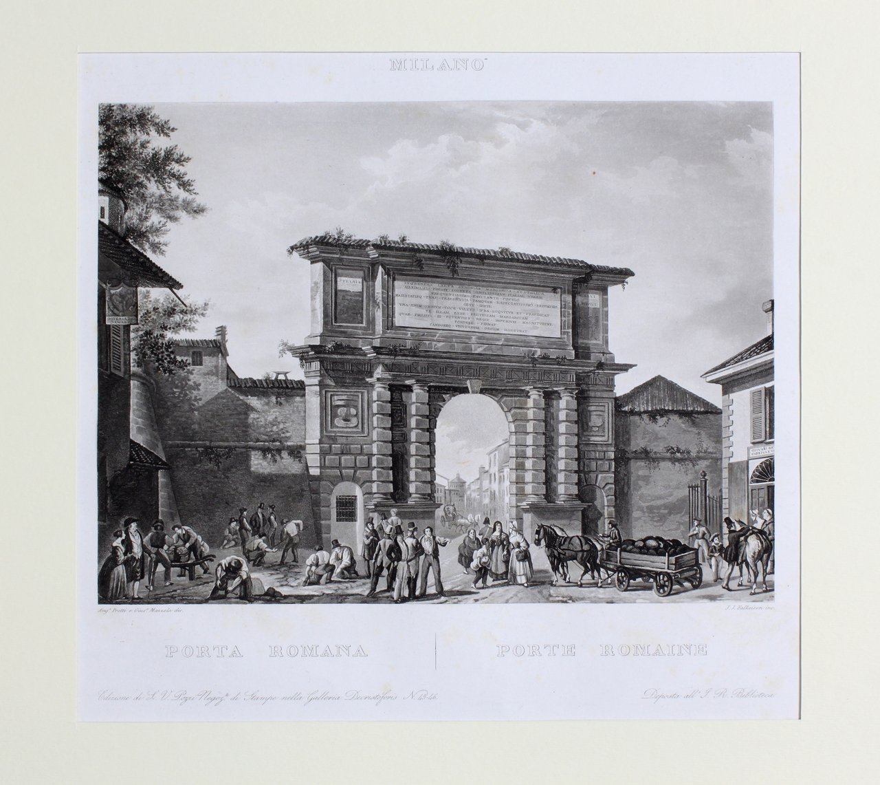 FALKEISEN JOHANN JACOB. Porta Romana / Porte Romaine. Milano, Luigi … | Immagine principale