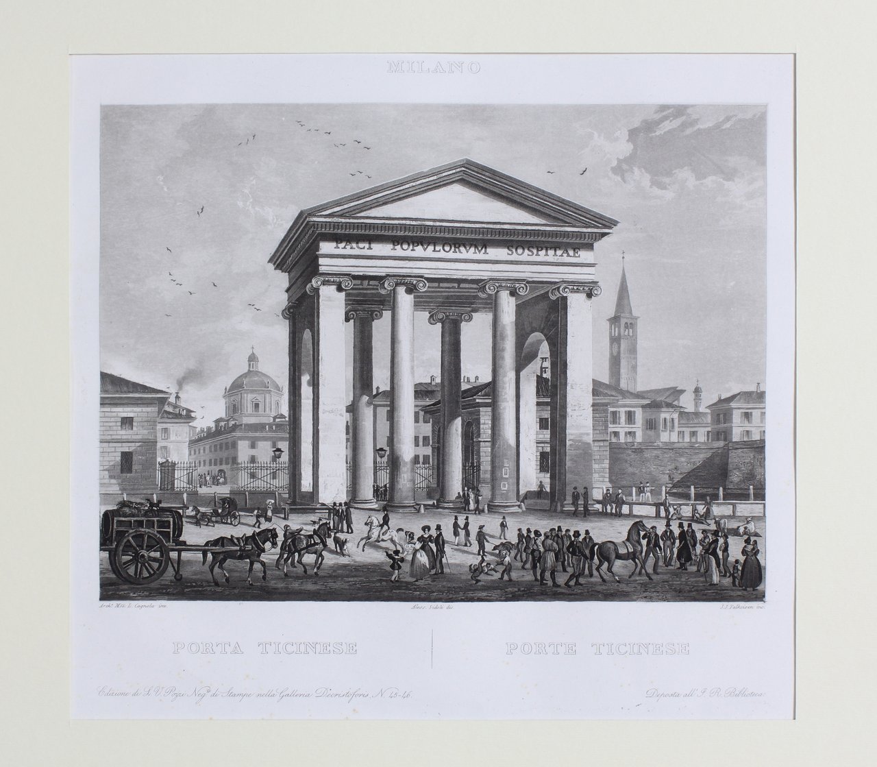 FALKEISEN JOHANN JACOB. Porta Ticinese / Porte Ticinese. Milano, Luigi … | Immagine principale