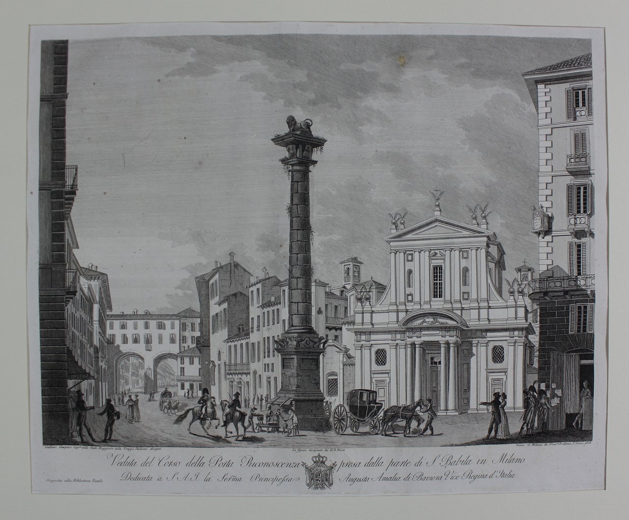 GALLIARI GASPARO. Veduta del Corso della Porta Riconoscenza presa dalla … | Immagine principale