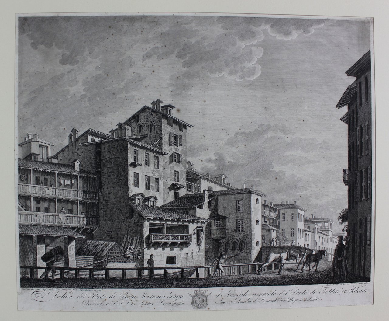 GALLIARI GASPARO. Veduta del Ponte di Porta Marenco lungo il … | Immagine principale