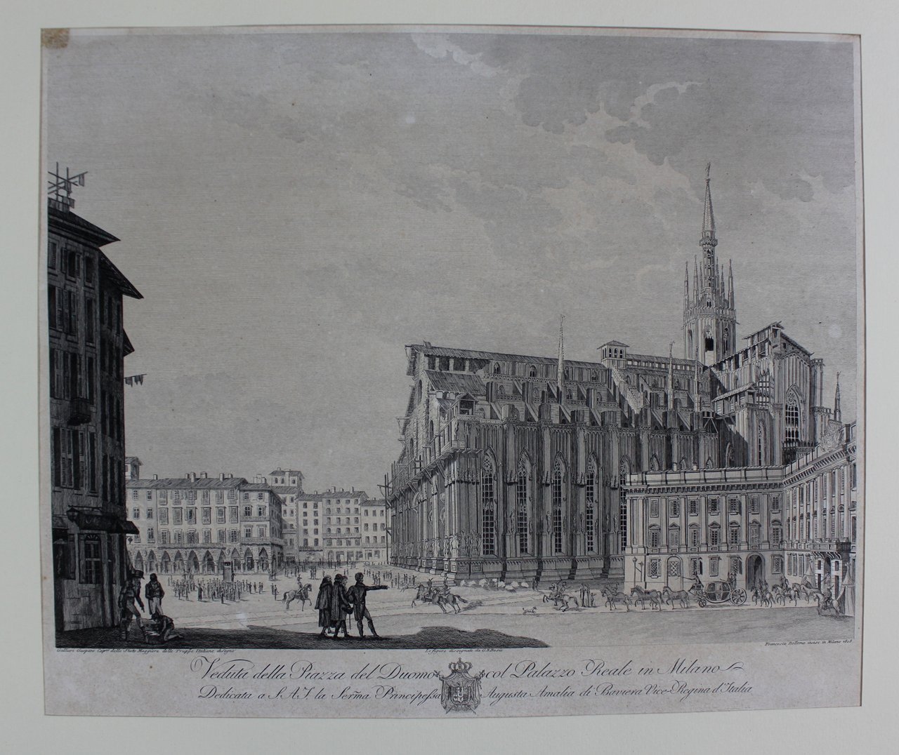 GALLIARI GASPARO. Veduta della Piazza del Duomo col Palazzo Reale … | Immagine principale