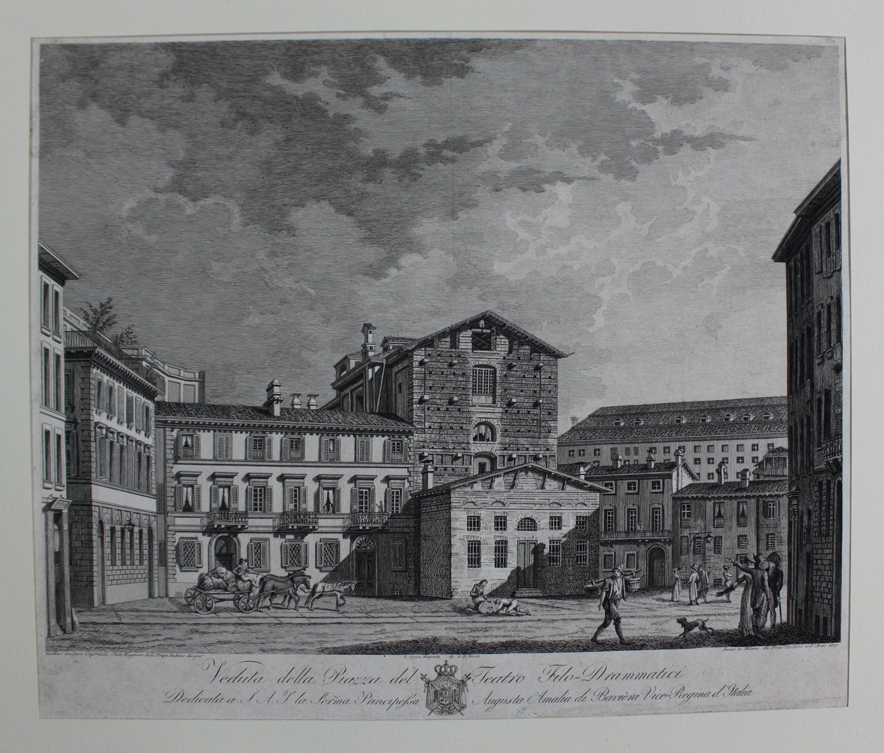 GALLIARI GASPARO. Veduta della Piazza del Teatro Filo - Drammatici. … | Immagine principale