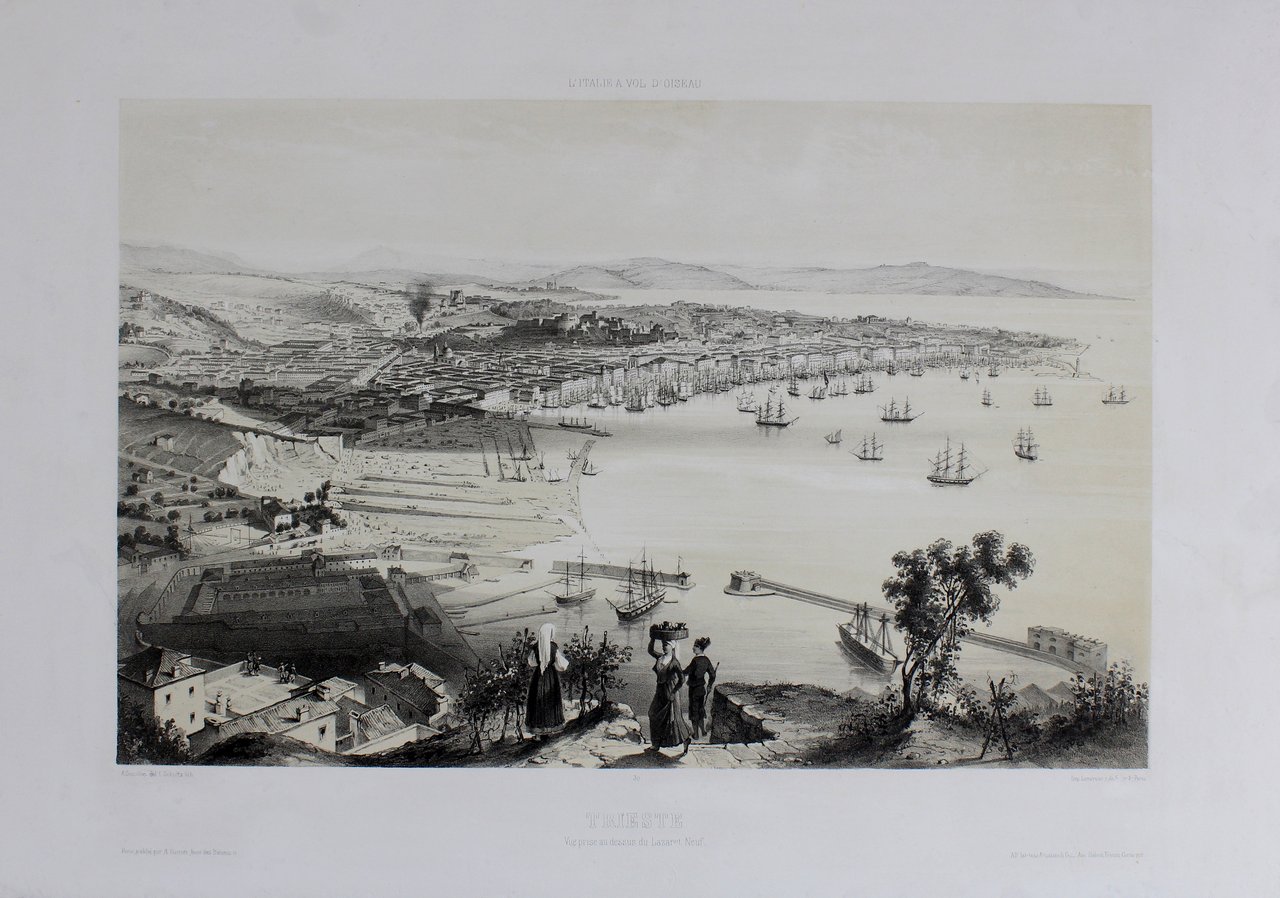 GUESDON ALFRED. Trieste, Vue prise au dessus du Lazaret Neuf. …