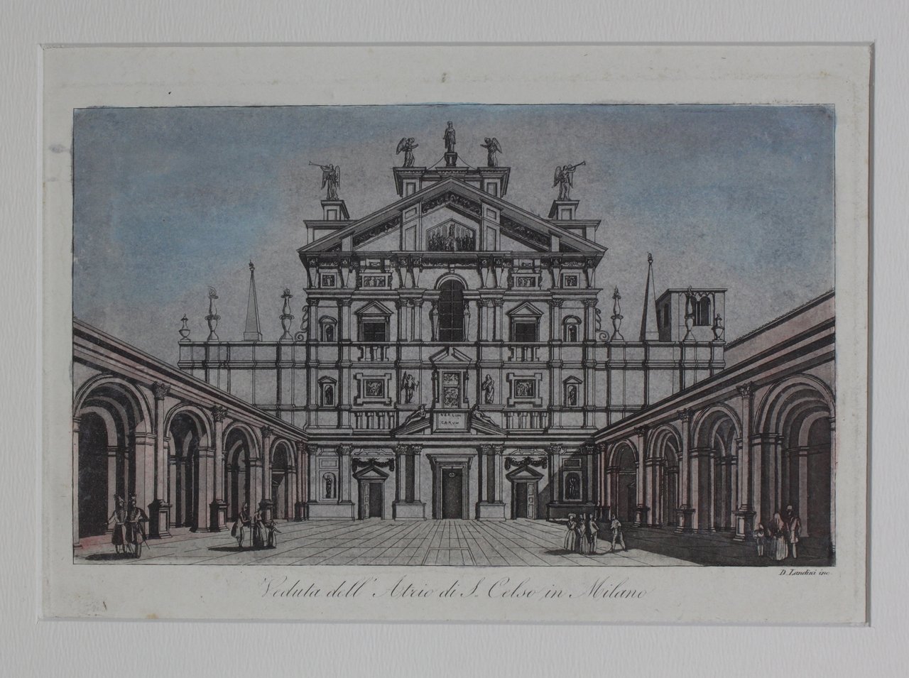 LANDINI DOMENICO. Veduta dell'Atrio di San Celso a Milano. Cremona, … | Immagine principale