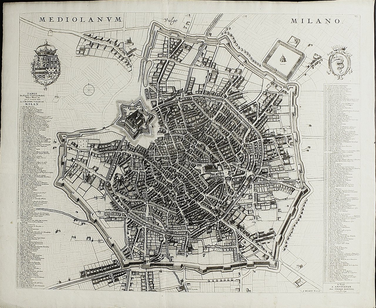 MORTIER PIERRE. Mediolanum vulgo Milano. Mortier, Amsterdam, 1704. | Immagine principale