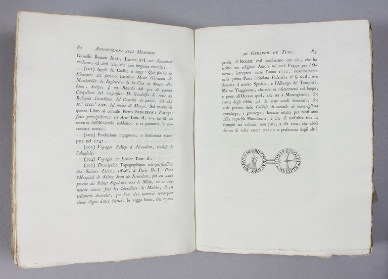 PACIAUDI PAOLO MARIA. Memorie de' Gran Maestri del Sacro Militar …