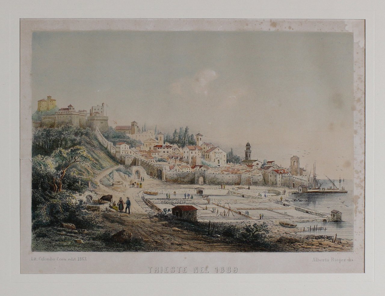 RIEGER ALBERTO. Trieste nel 1689. - Trieste, Litografia Colombo Coen, …