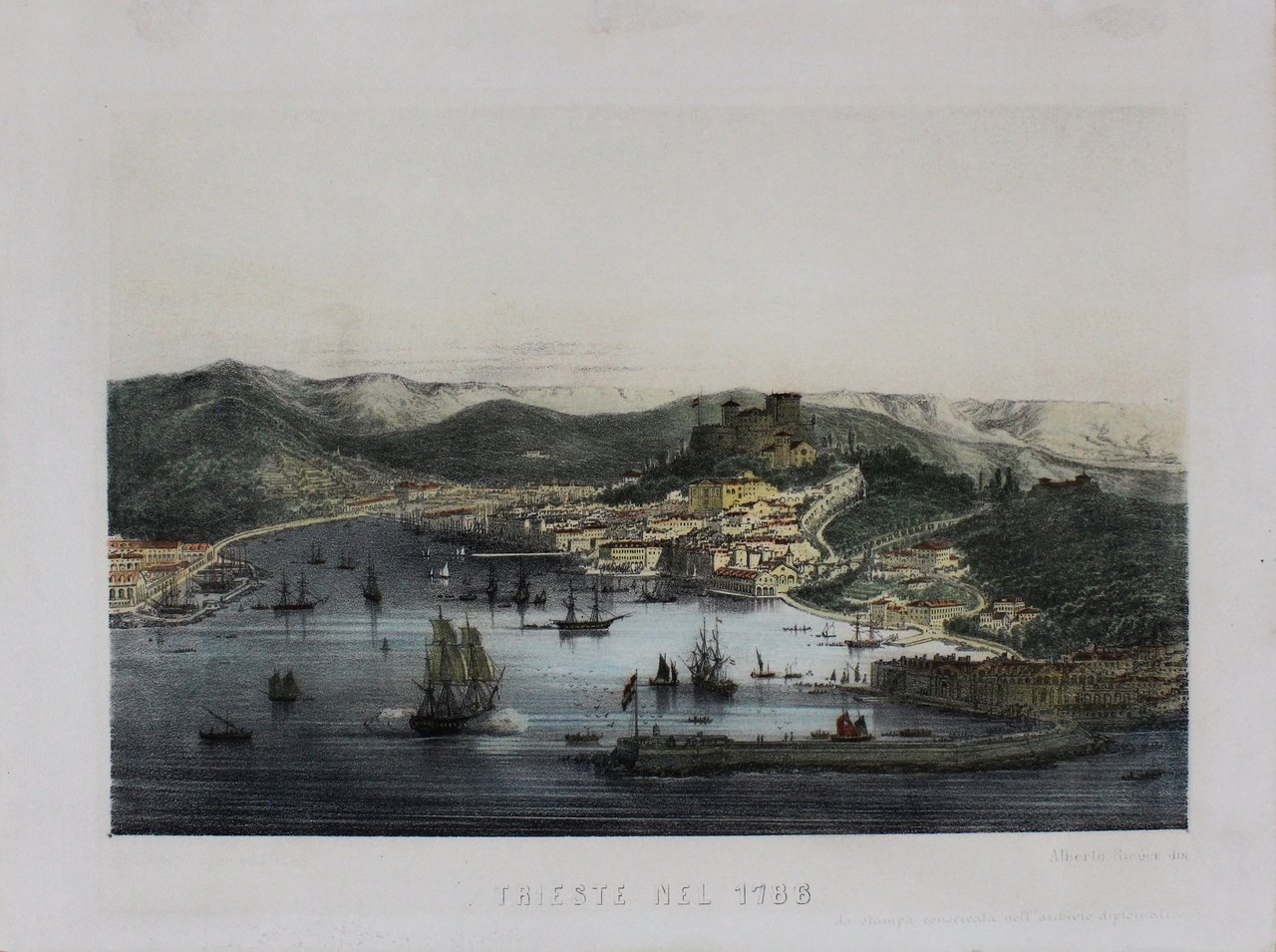 RIEGER ALBERTO. Trieste nel 1786. - Trieste, Litografia Colombo Coen, …