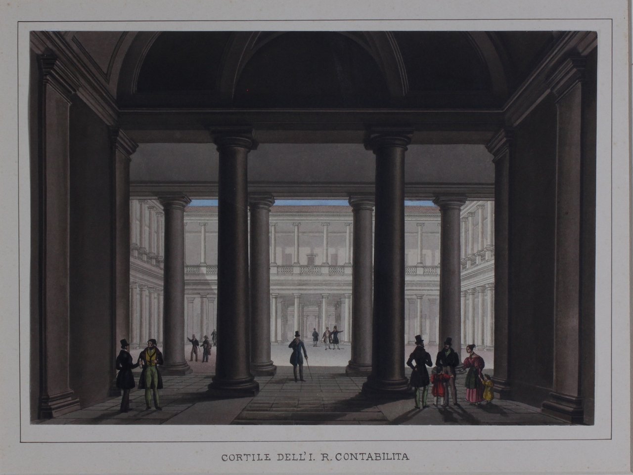 RUPP LADISLAUS - BRAMATI GIUSEPPE. Cortile dell'I. R. Contabilità. Milano, … | Immagine principale
