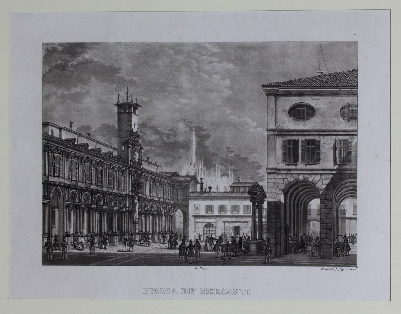 RUPP LADISLAUS - BRAMATI GIUSEPPE. Piazza de' Mercanti. Milano, Paolo … | Immagine principale