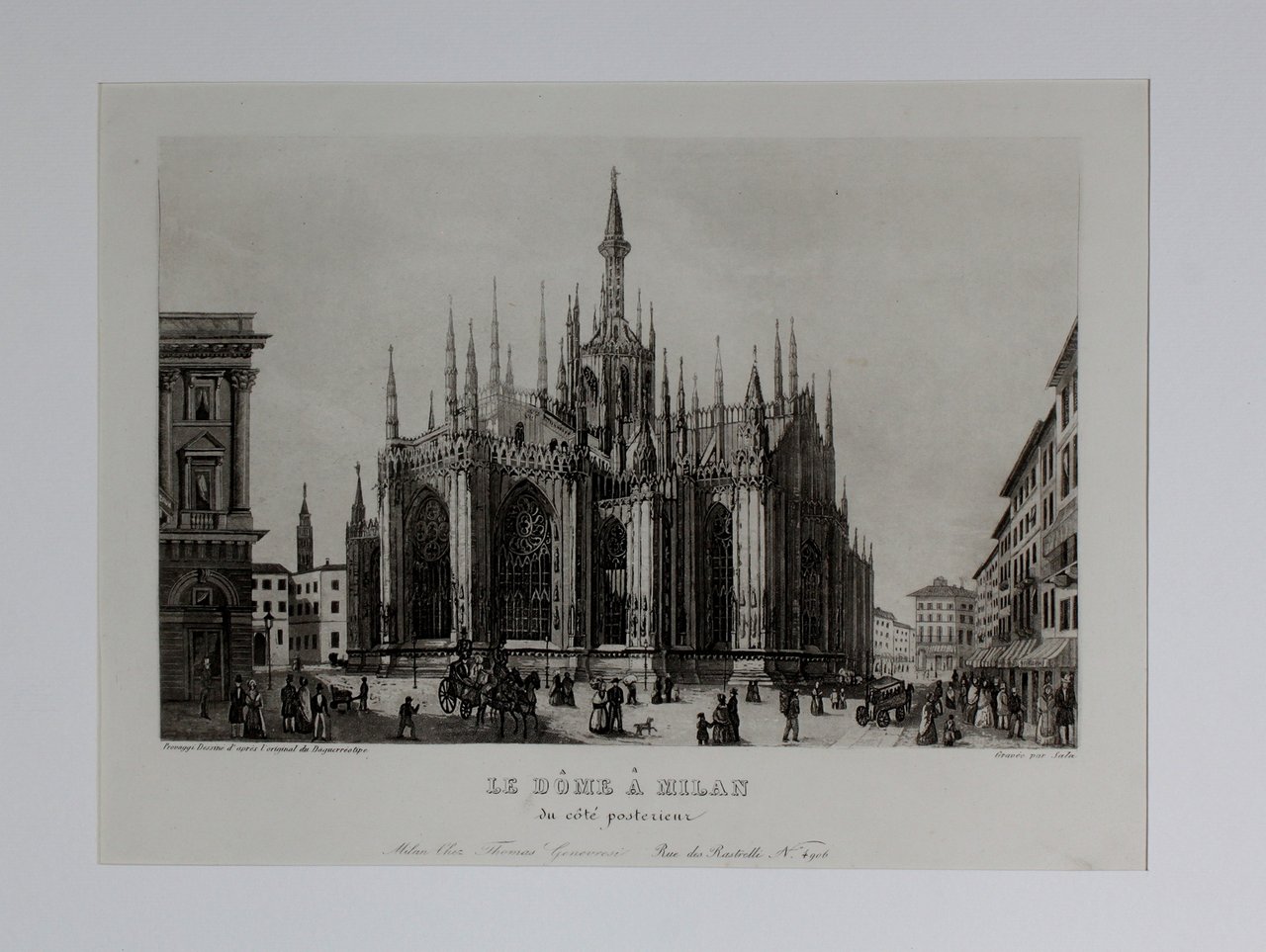 SALA ANGELO. La Dome à Milan du coté posterieur. | Immagine principale