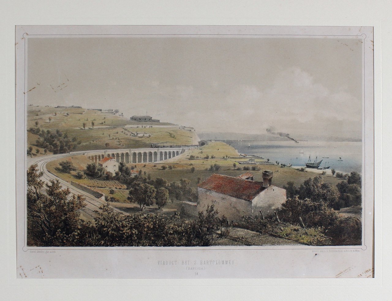 SEELOS JAN. Viaduct Bei S. Bartolommeo (Barcola). - Vienna, Reisenstein …
