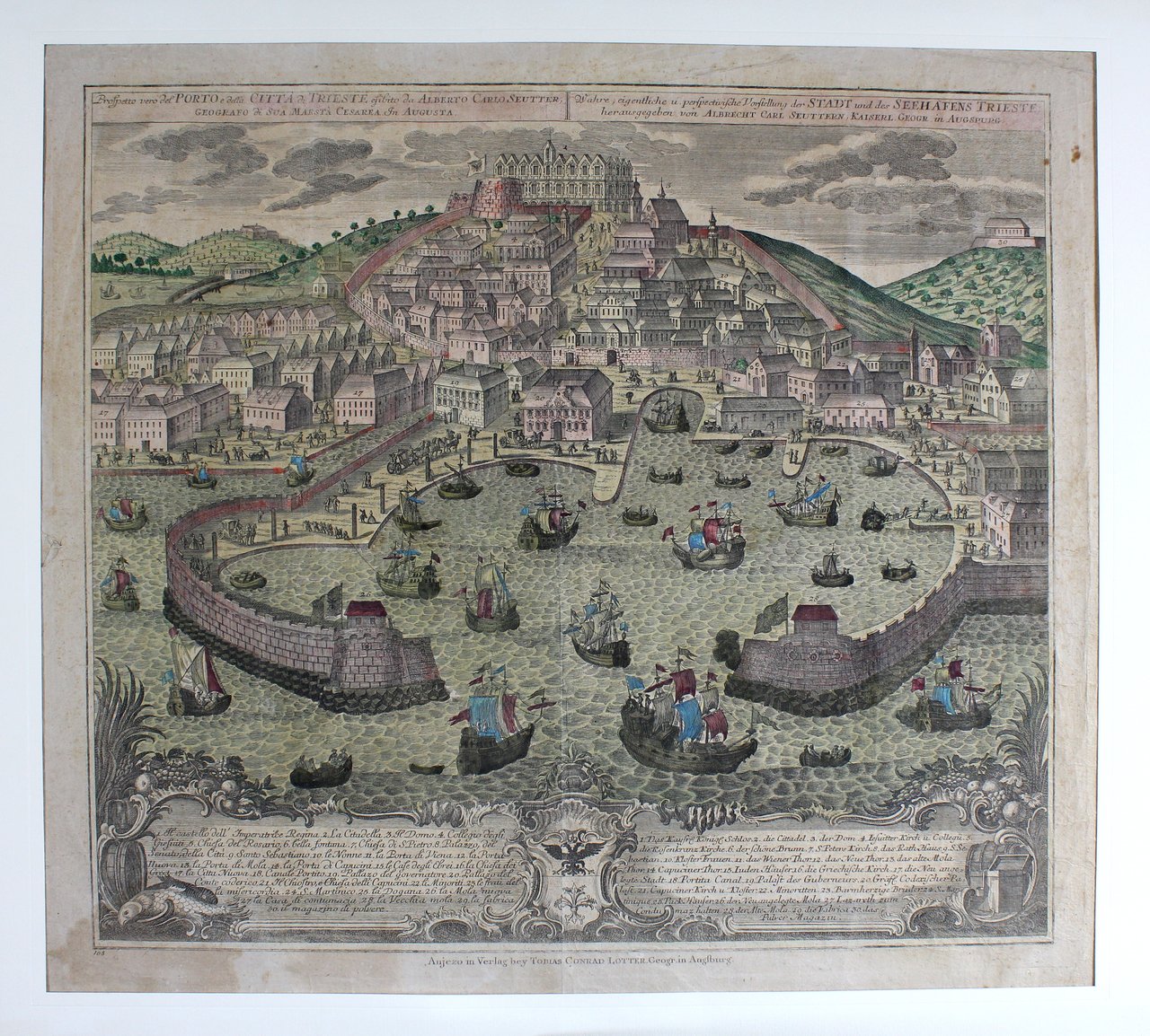 SEUTTER KARL ALBRECHT. Prospetto vero del Porto e della Città …