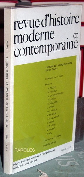Revue d'histoire moderne et contemporaine - tome XXXVII - avril-juin …