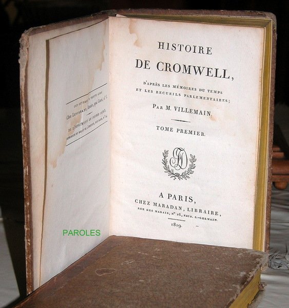 Histoire de Cromwell, d'après les mémoires du temps et les …