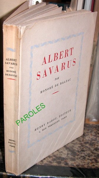 Albert Savarus - Scène de la vie privée.